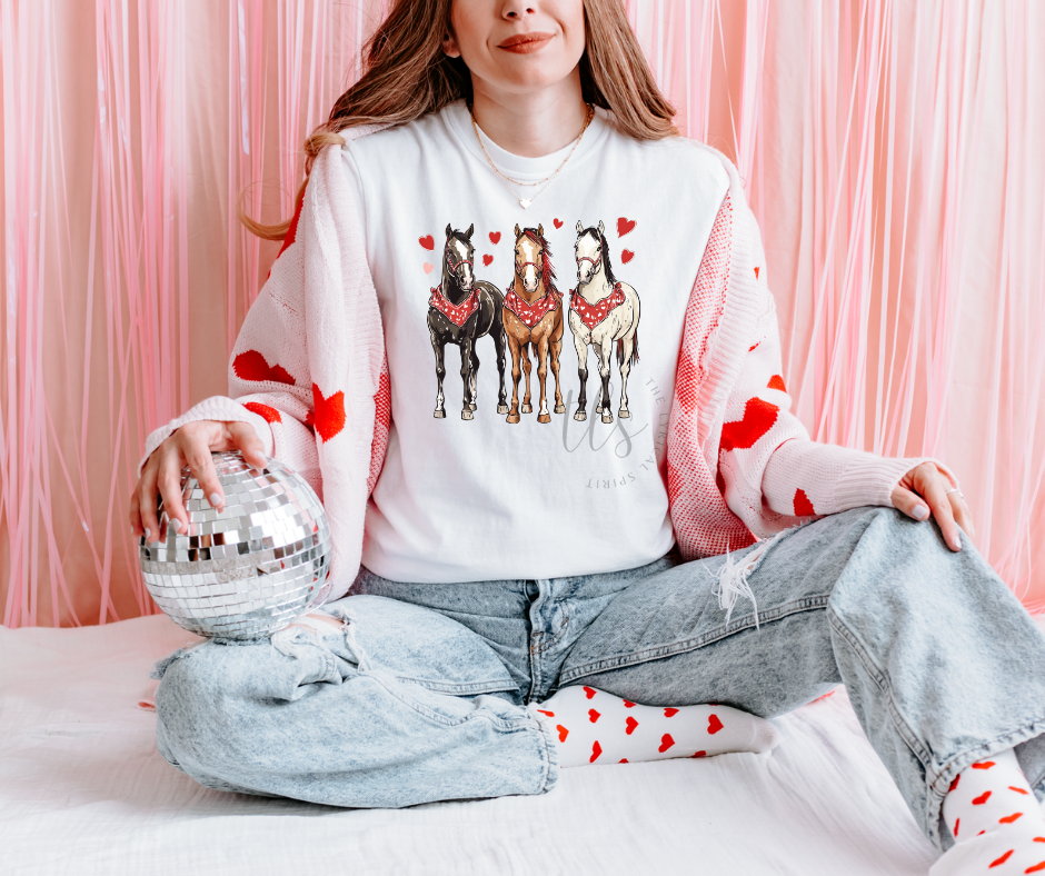Valentine's Horses Comfort Colors T-Shirt
