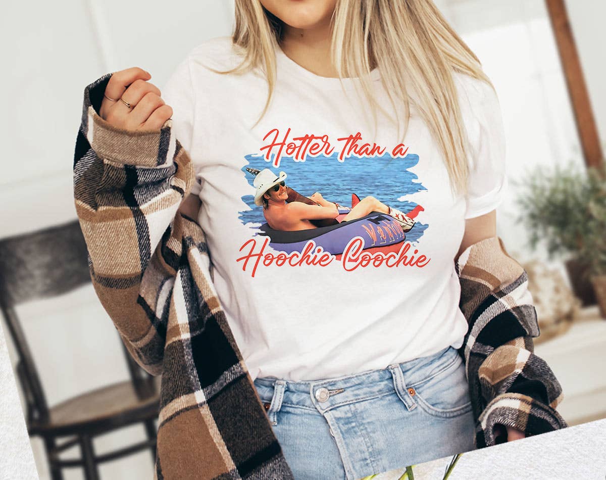Hotter Than Hoochie Coochie - Funny 90s Country T-Shirt
