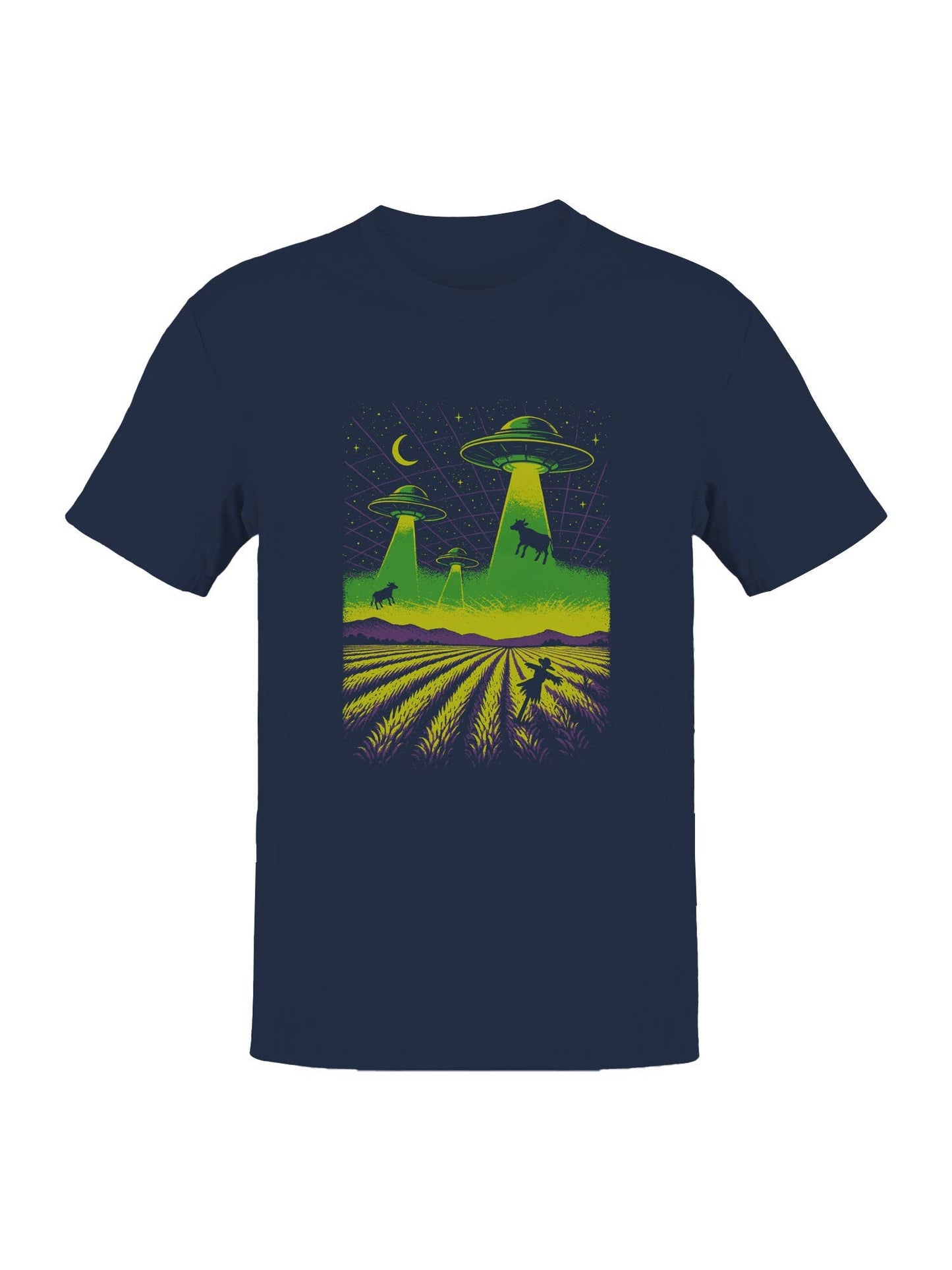 Alien Cow Abduction Fields Men's T-Shirt