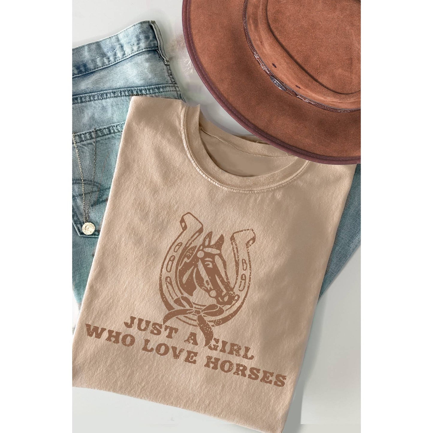Just A Girl Who Love Horses Short Sleeve T Shirt