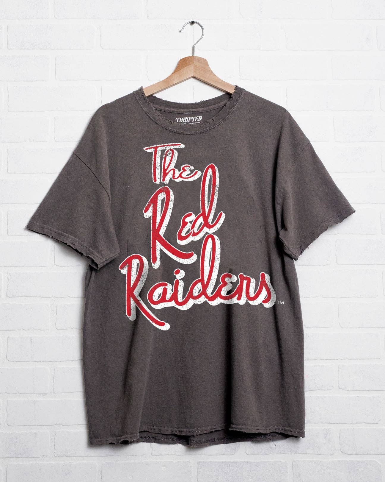 Texas Tech Red Raiders Beverly Charcoal Thrifted Tee