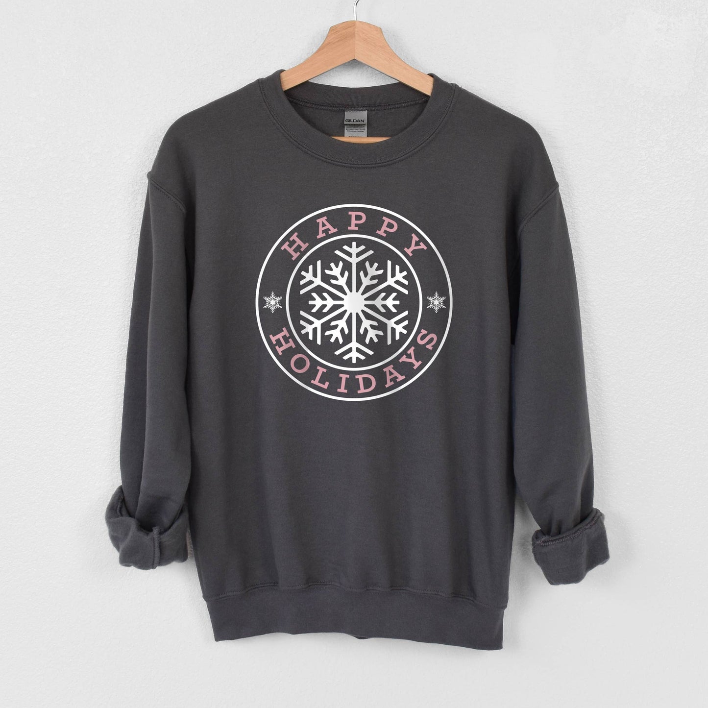 Happy Holidays Snowflake Crewneck Sweatshirt | Christmas