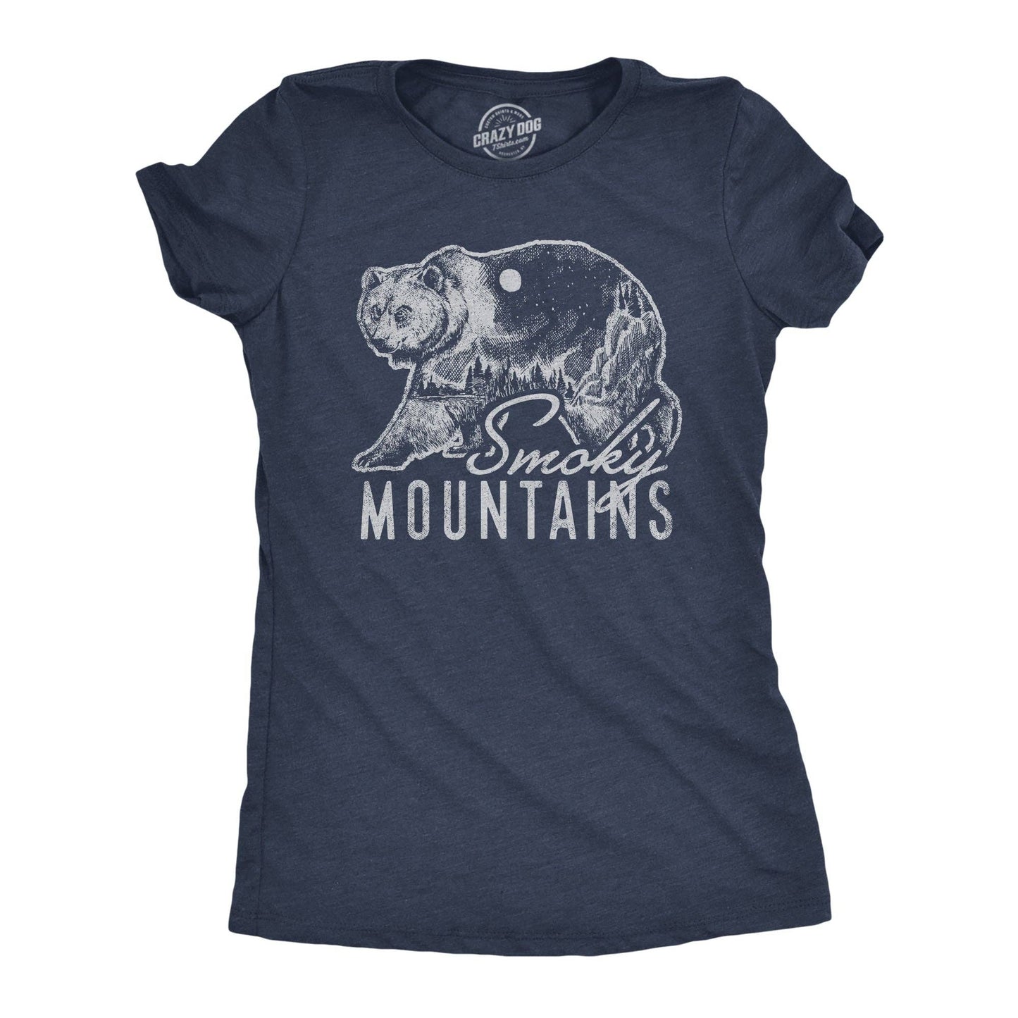 Retro Smokey Mountains Women's Tshirt Camping Graphic Tee