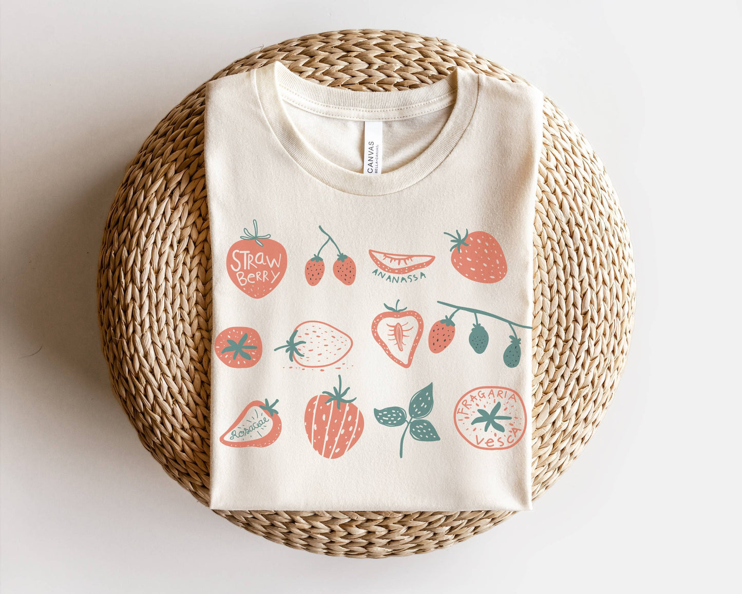 Retro Strawberry Farm Fruit Graphic Tee Gardening Summer