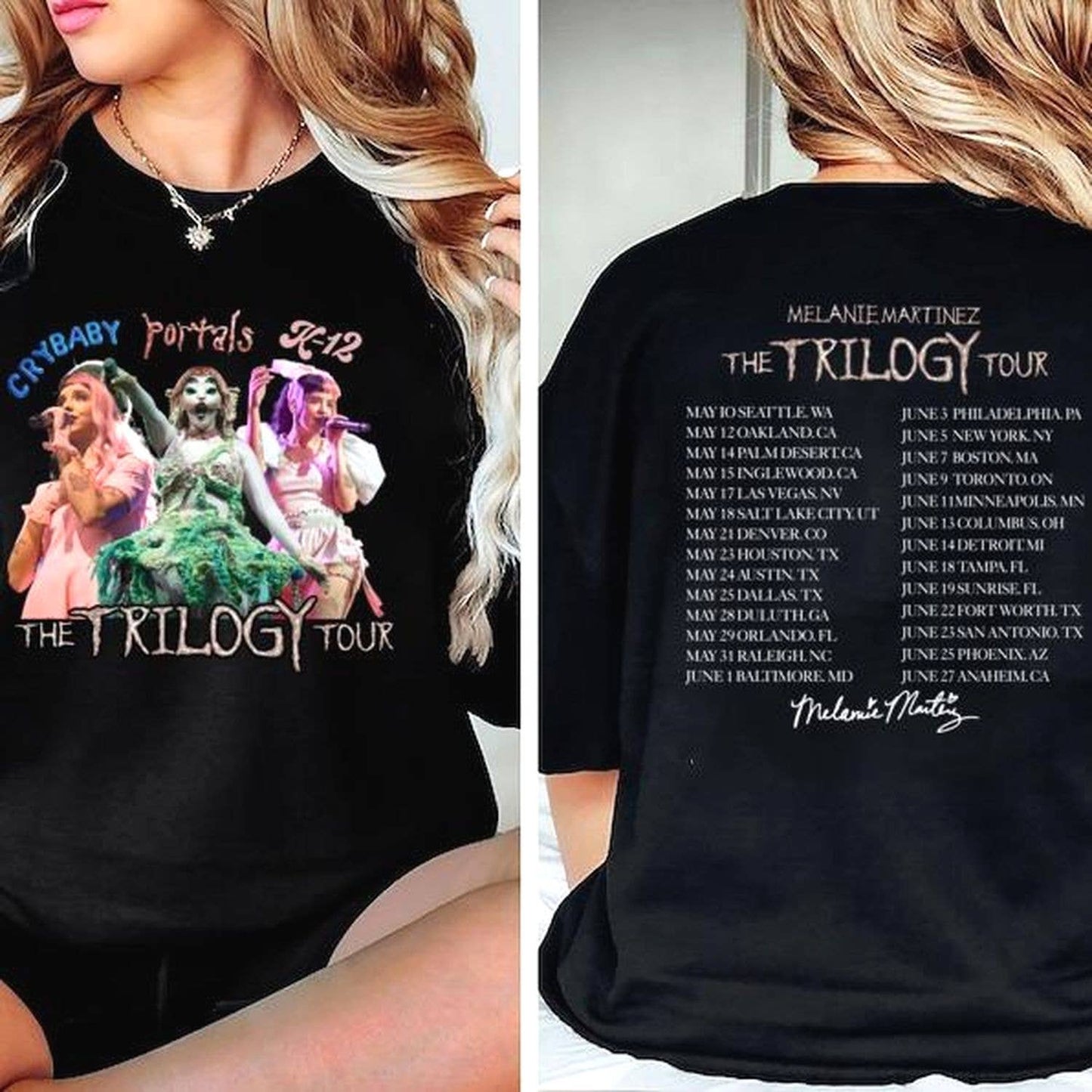 Melanie Trilogy Tour 2-Sided T-Shirt For Music Fans