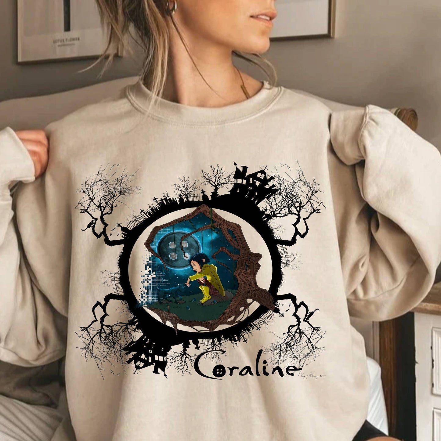 Coraline Jones T-Shirt – Graphic Crewneck Sweatshirt