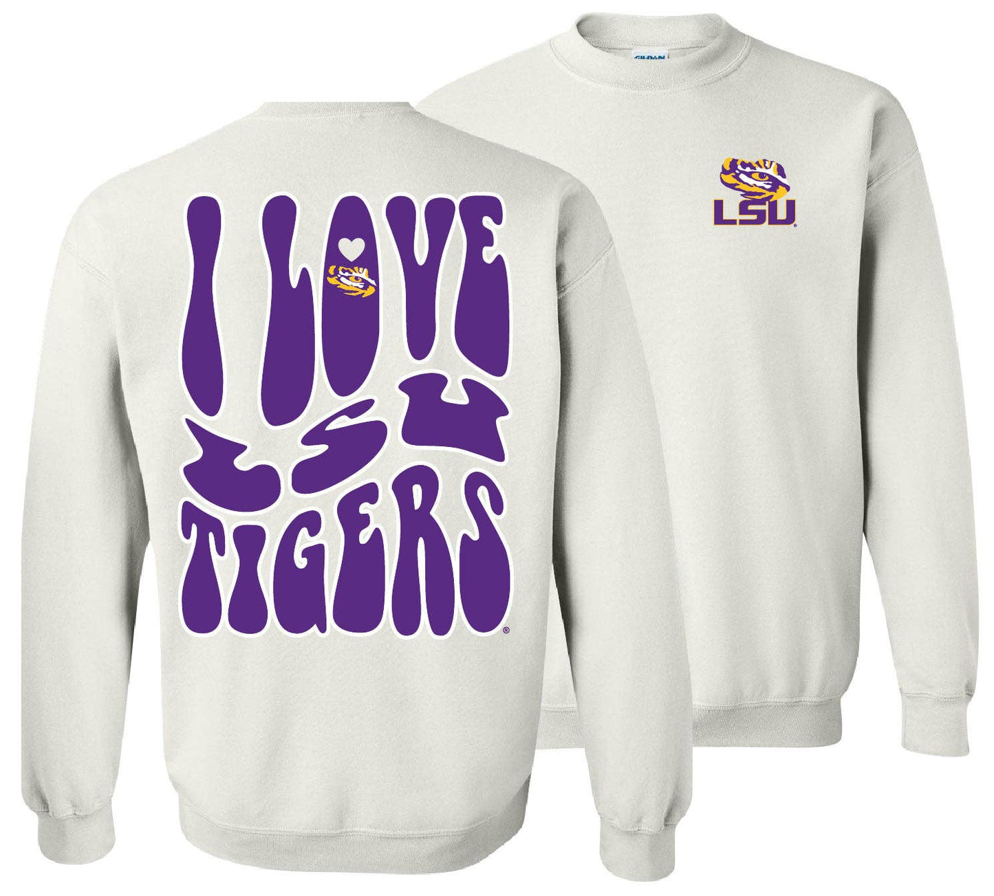 Lsu Love Team Sweatshirt-White