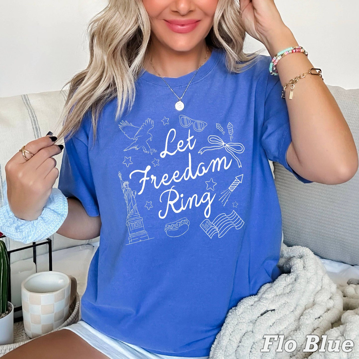 Let Freedom Ring July 4th Graphic Shirt |Comfort Color