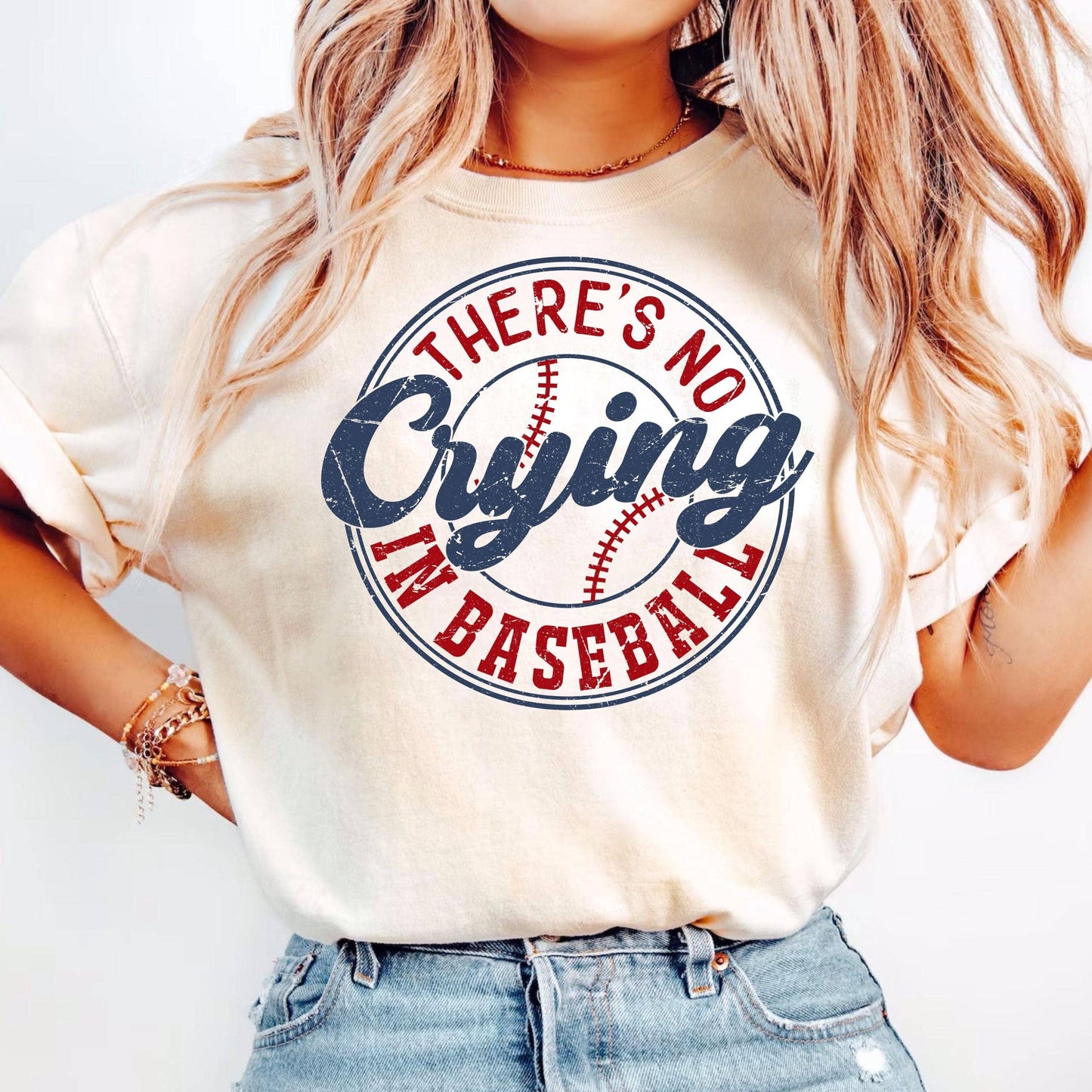 No Crying in Baseball Mom Tee, Game Day Player Sports Tee