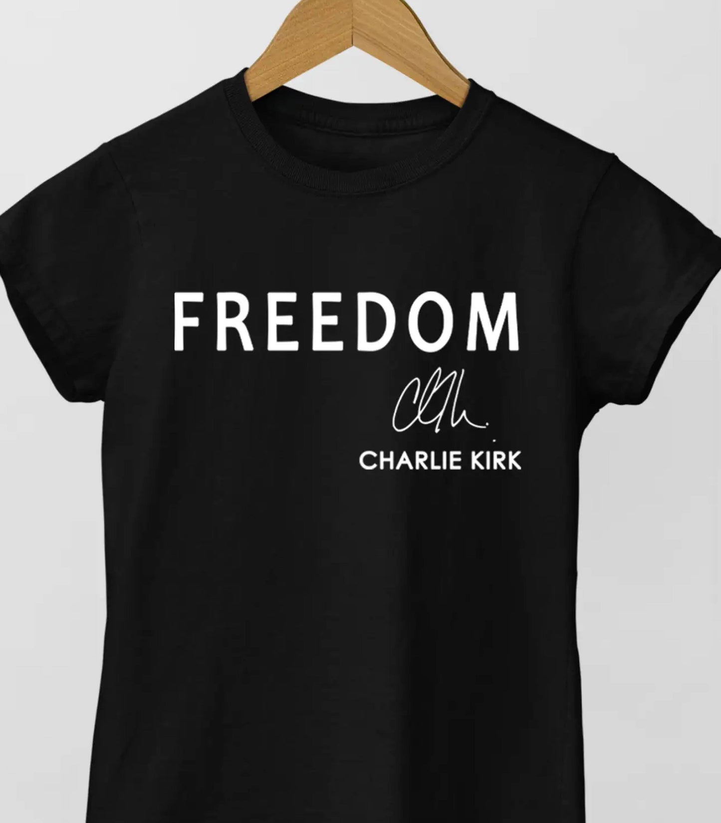 Charlie Kirk Freedom Signature Tee
