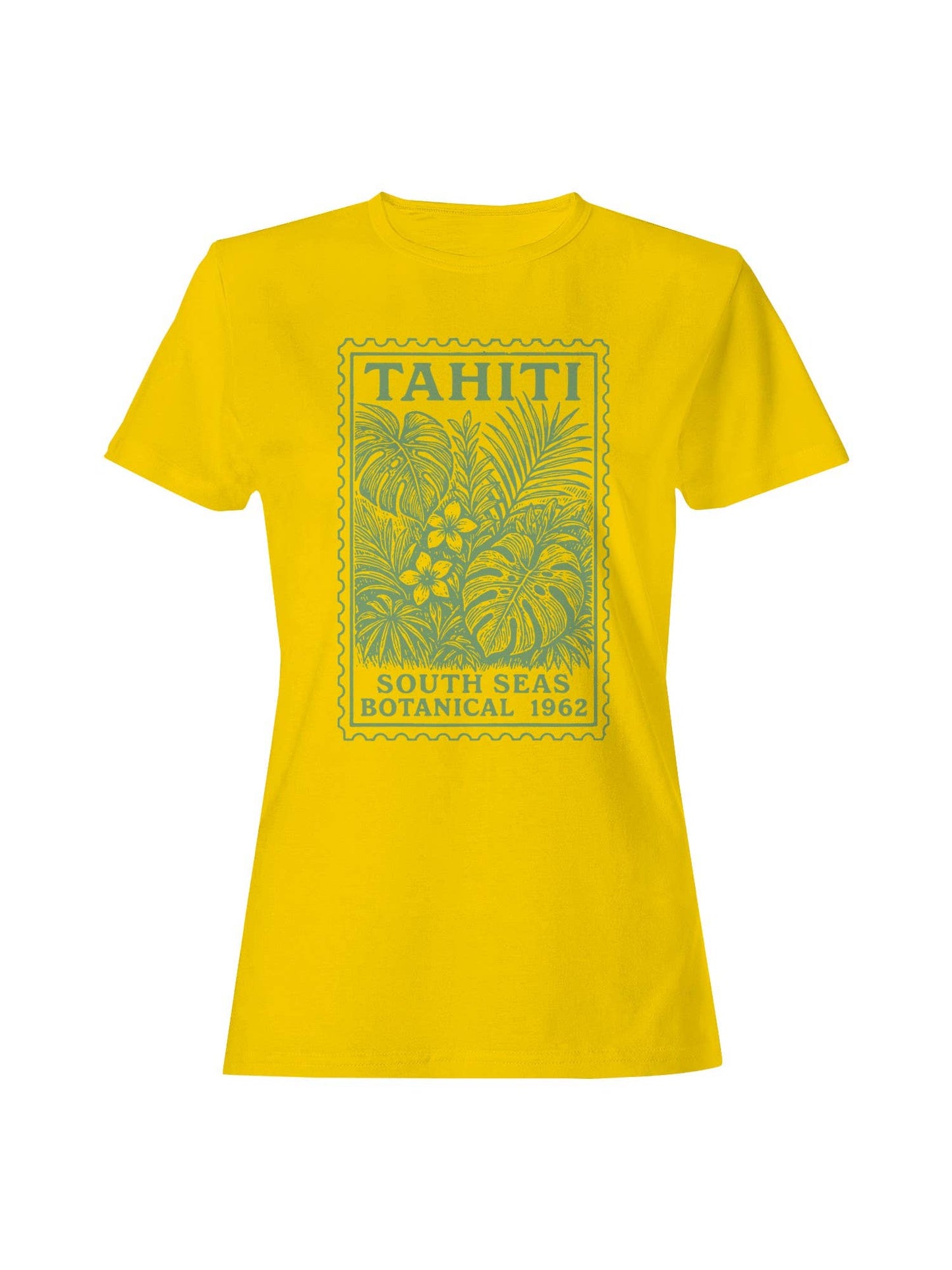 Tahiti Botanical Stamp Art 1962 Women's T-Shirt