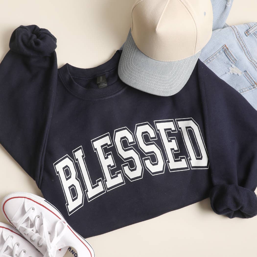 Blessed Varsity-Style Heavyweight Sweatshirt