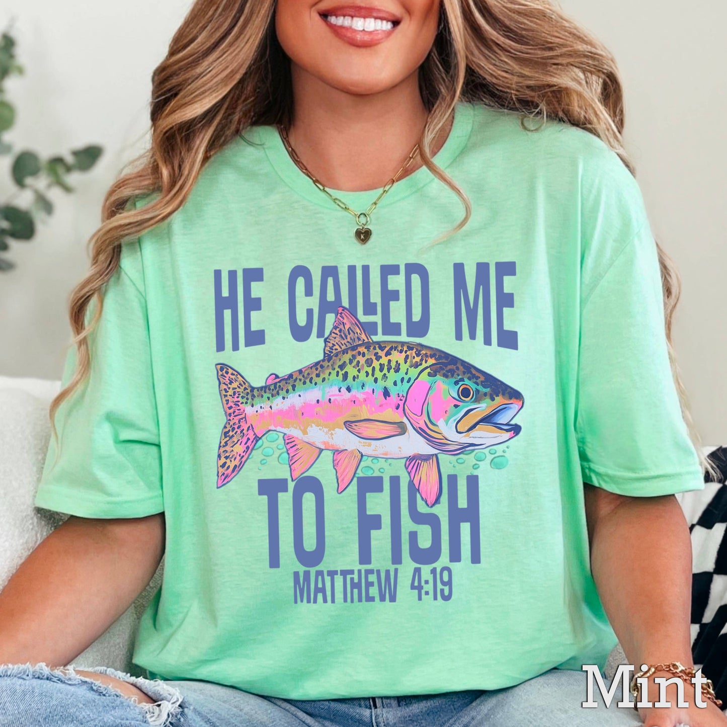 He Called Me To Fish Christian Graphic T-Shirt | Gildan