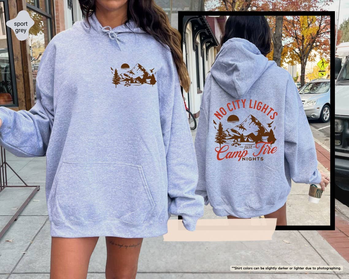 Camp Fire Nights Hoodie Camping Adventure Sweatshirt