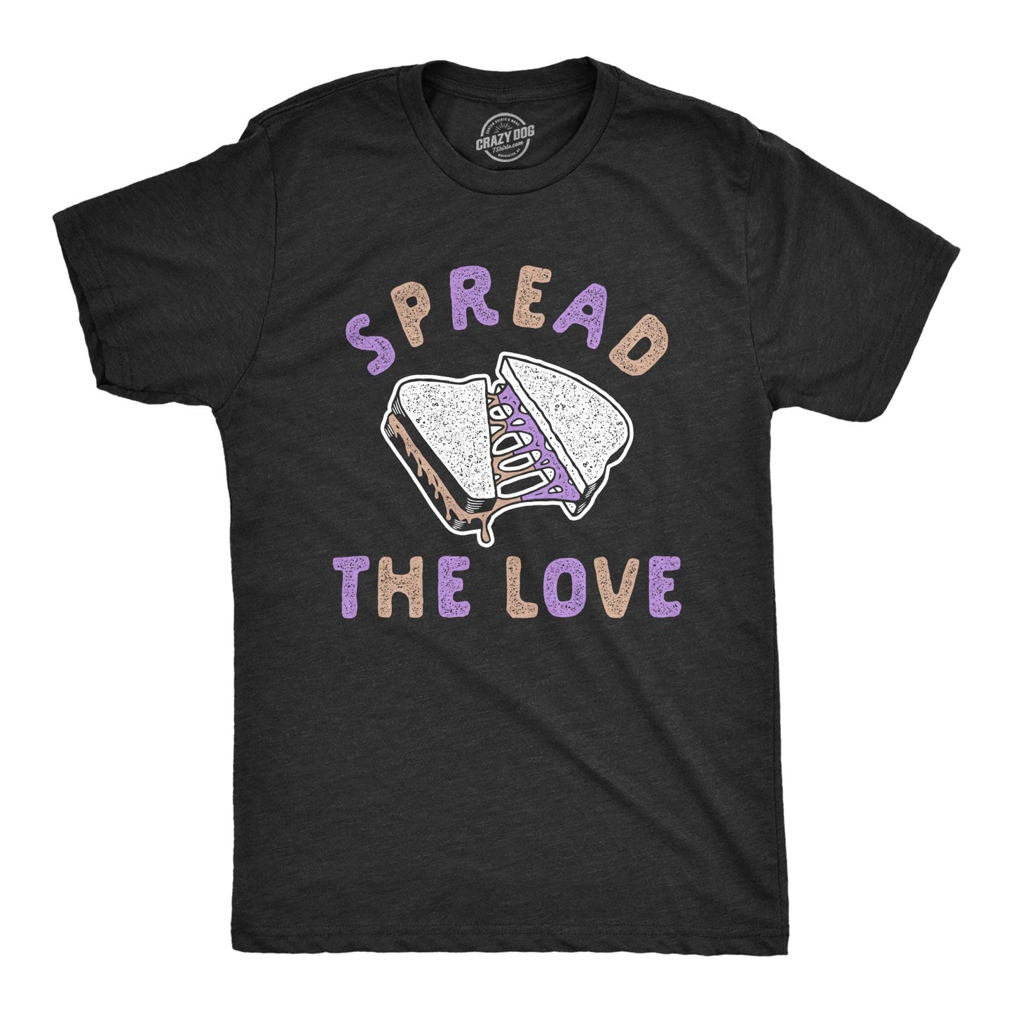 Spread the Love Pbj Men's Tshirt Valentine's Day Graphic Tee