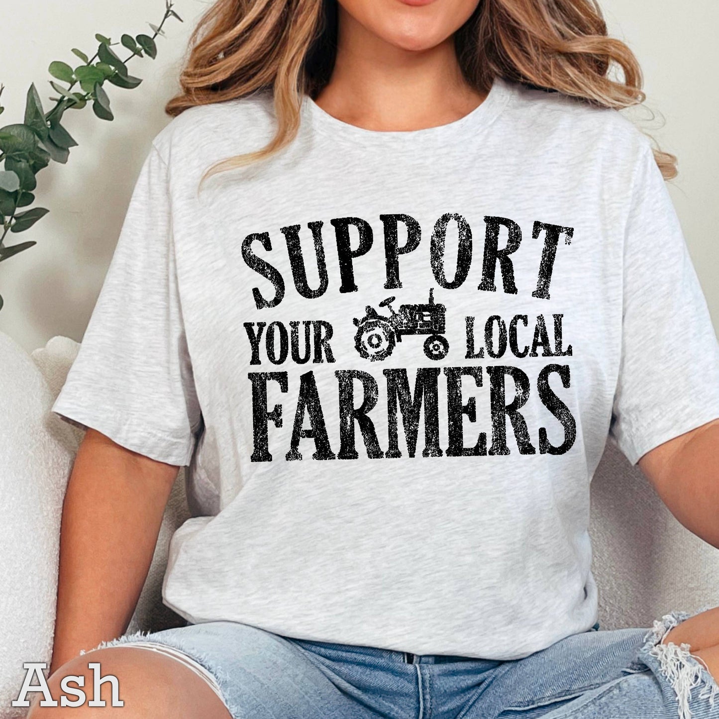 Support Your Local Farmers Graphic Tee | Gildan