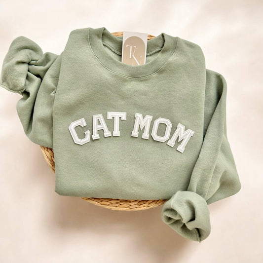 Cat Mom Crewneck Sweatshirt, Cat Mom Gifts