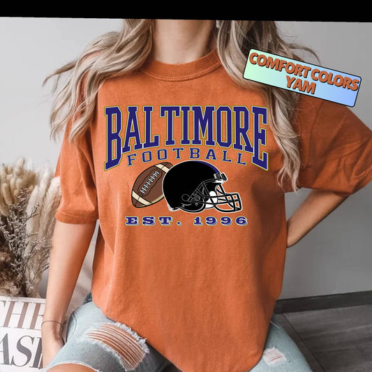 Baltimore Football Vintage Tee Comfort Colors Edition