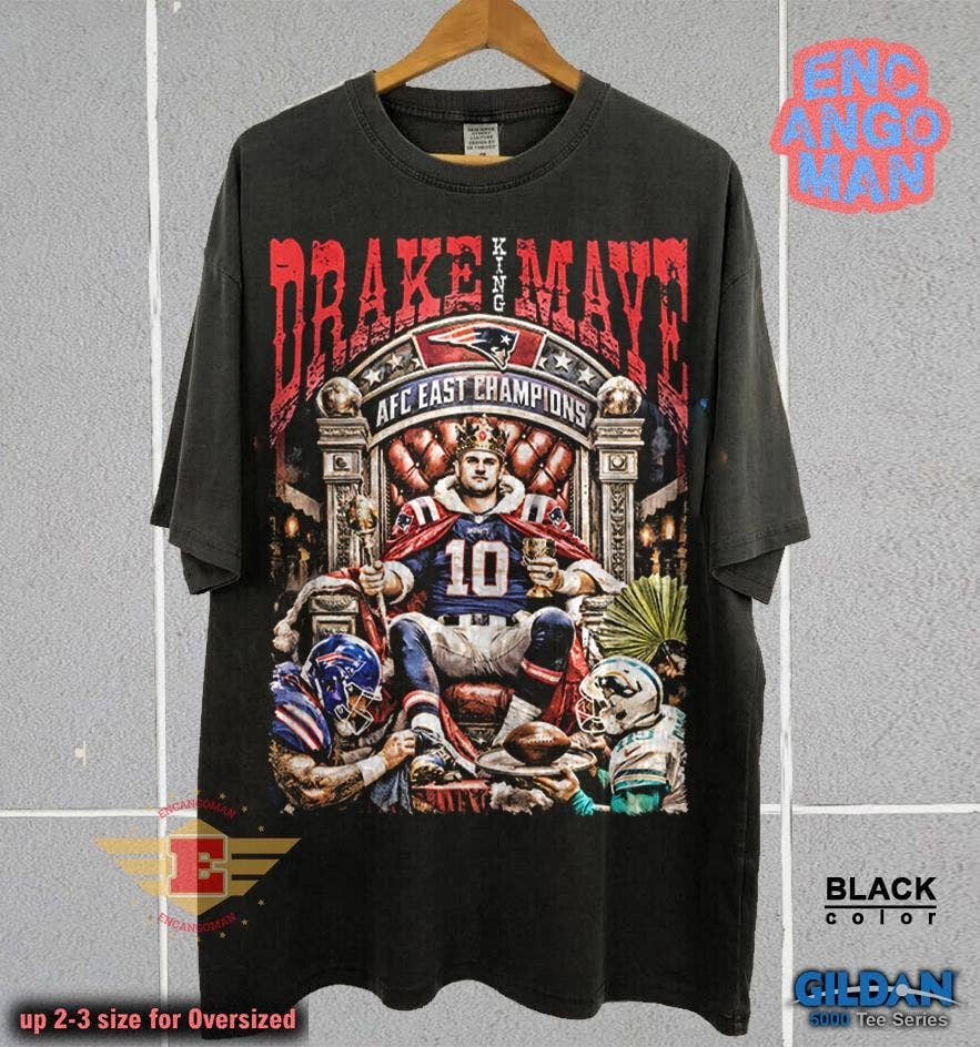 Drake-Maye 90S Football Tee - Game Day Ready
