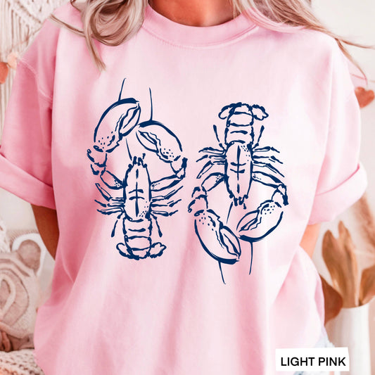 Spring 2025 Coastal Aesthetic Lobster | Graphic Tee | Gildan