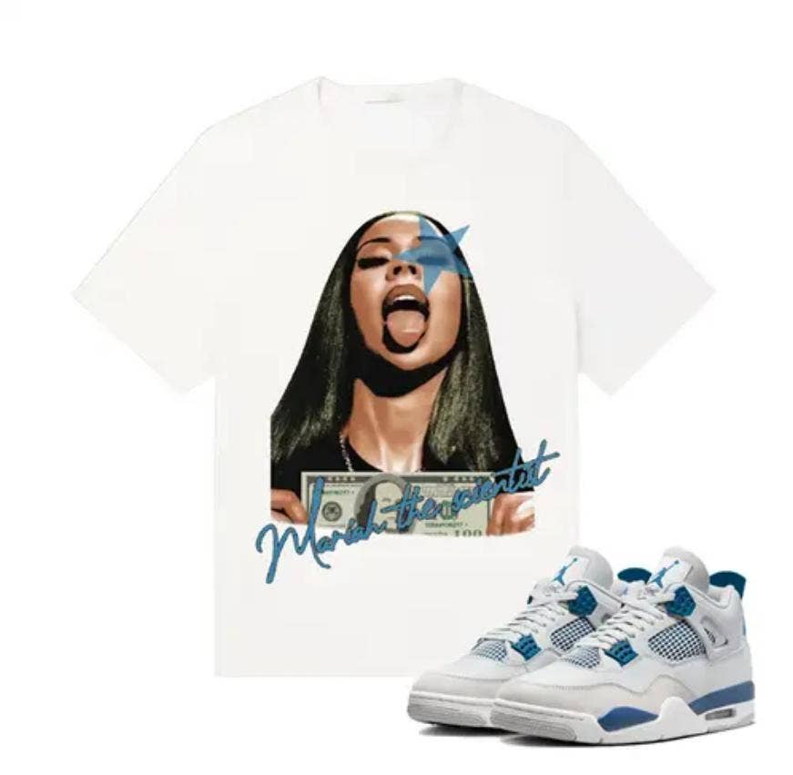 Aj 4 Military Blue Unisex Rapper Shirt Sneaker Match Tee