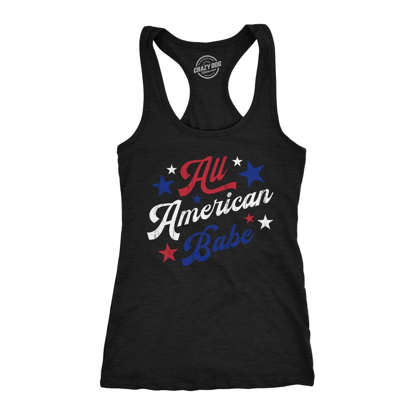 All American Babe Women's Tank Top Fourth of July Graphic