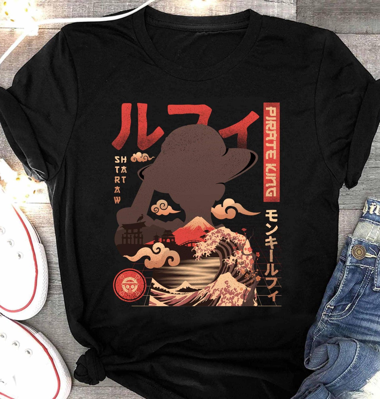 Straw Hat Pirates Luffy Zoro Sanji Japanese Anime Tee