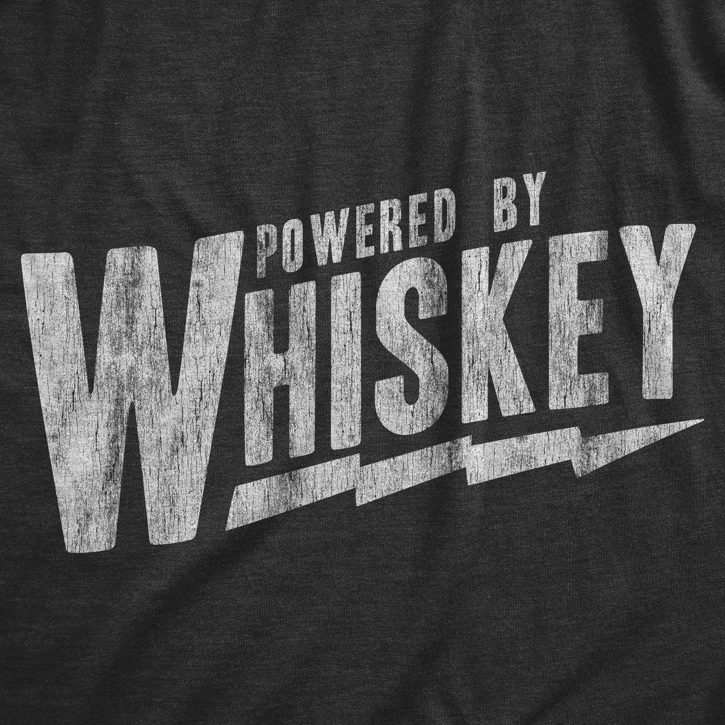 Powered By Whiskey Men's Tshirt Liquor Graphic Tee Western T