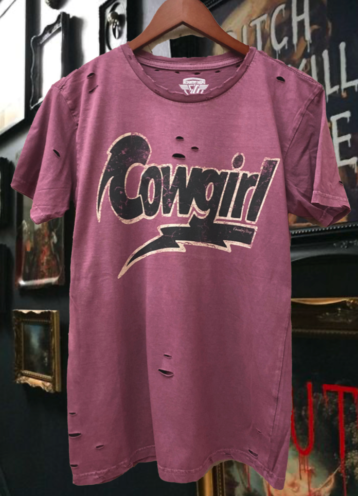 Cowgirl Rocks Unisex Distressed T-Shirt
