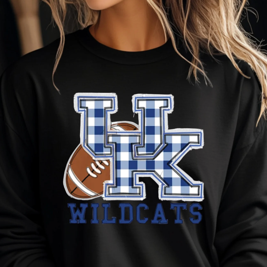 Uk Kentucky Embroidery Style Tee or Sweatshirt
