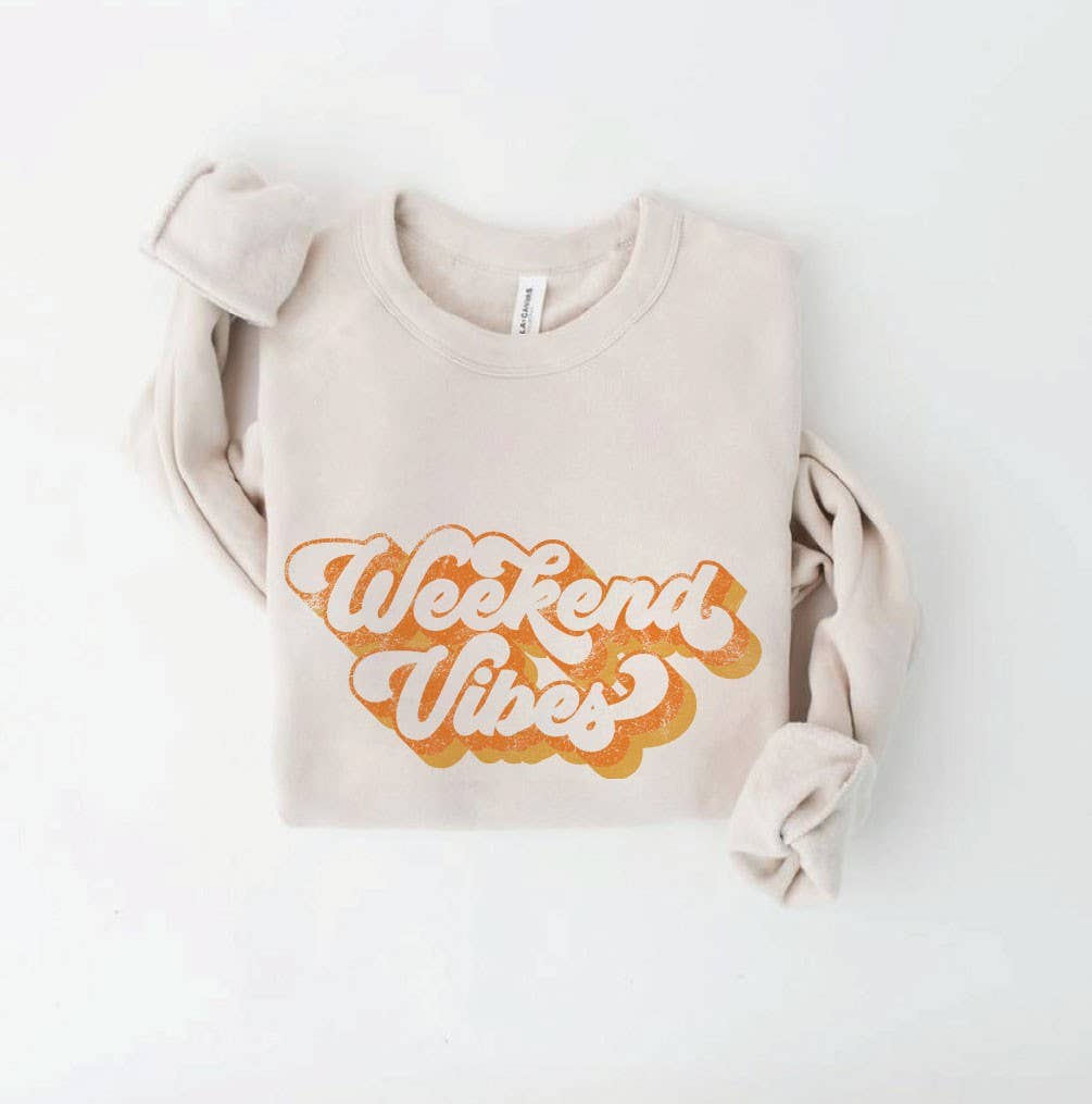 Weekend Vibes Graphic Sweatshirt