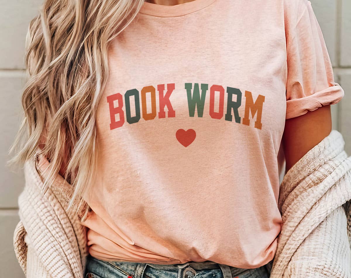 Bookworm Heart - Cute Book Reading Graphic Shirt