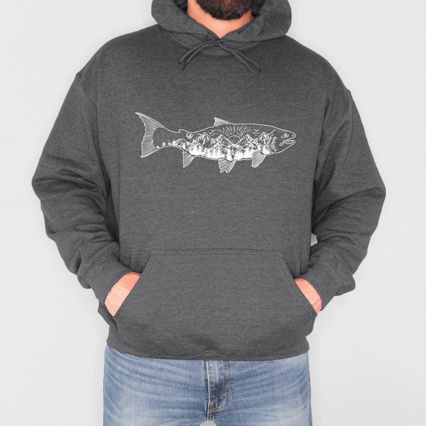 Fly Fishing Crewneck Sweatshirt Hoodie 018