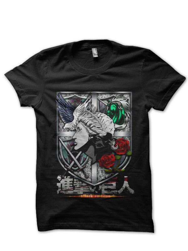 Shingeki No Kyojin Black T-Shirt