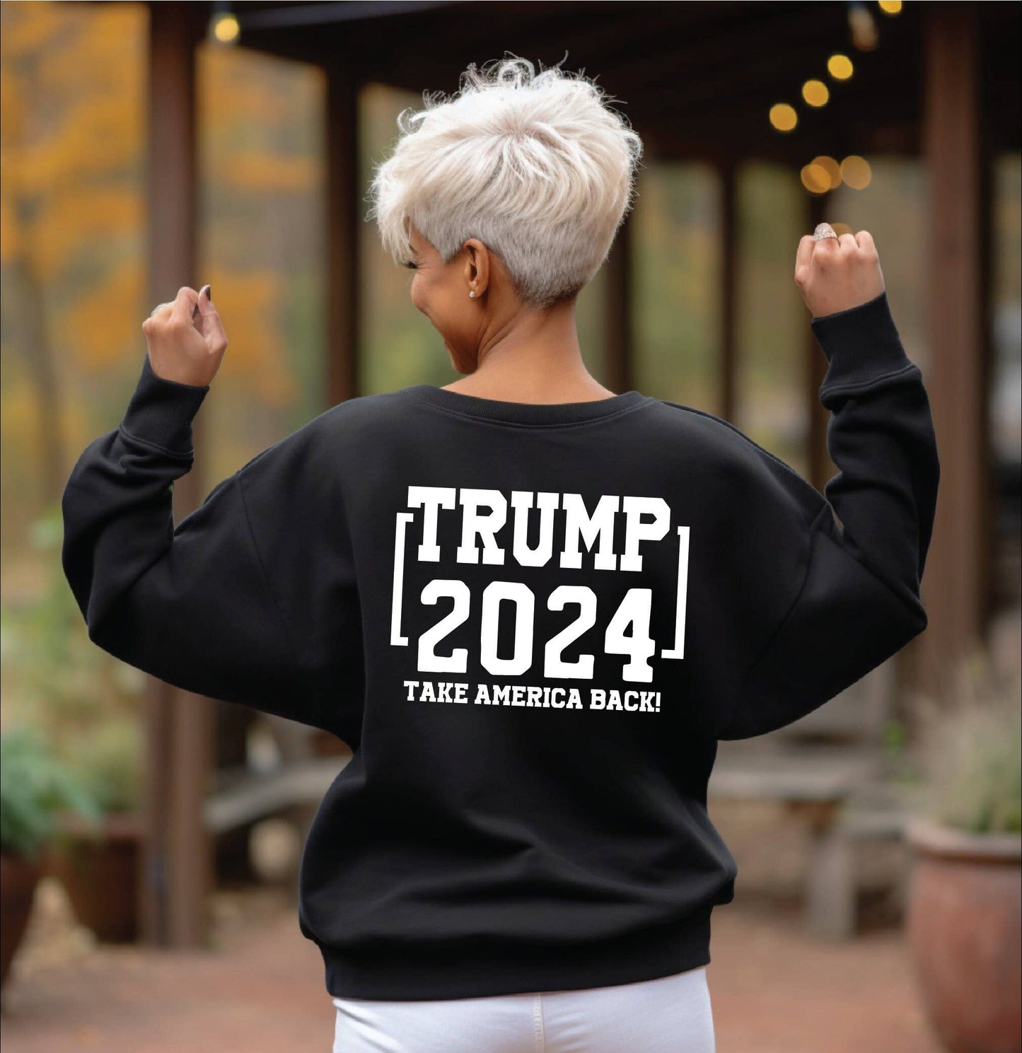 Trump 2024 Pro-Trump Republican Sweatshirt Patriotic Girls