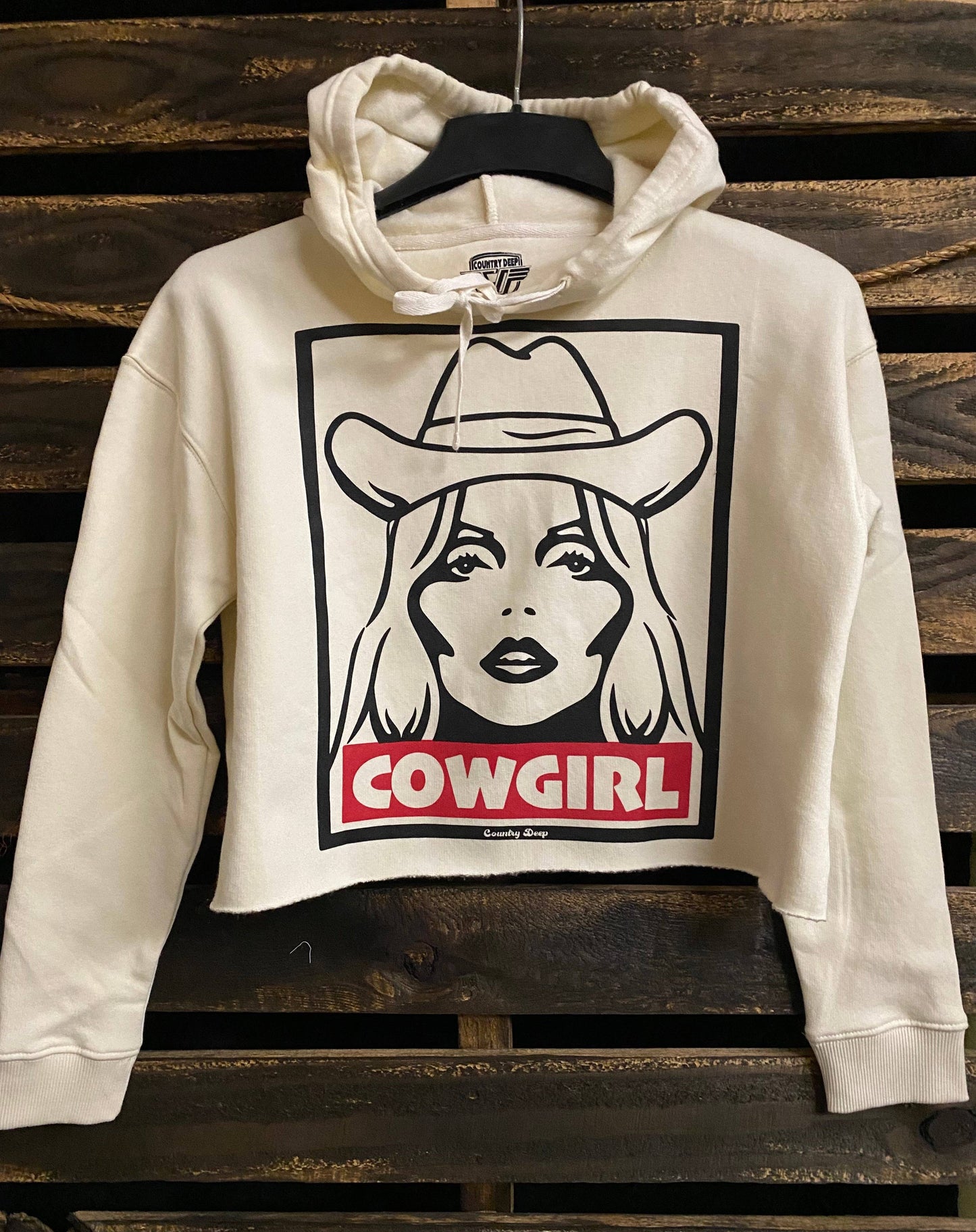 Cowgirl Cropped Hoodie Sweatshirt