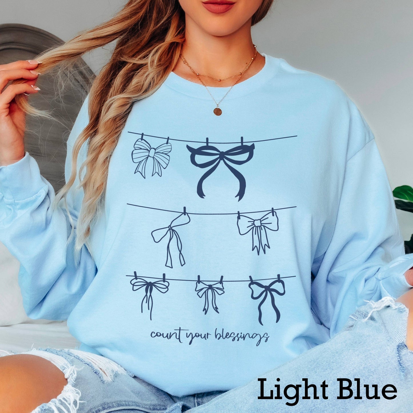 Count Your Blessings Christian Shirt | Long Sleeve