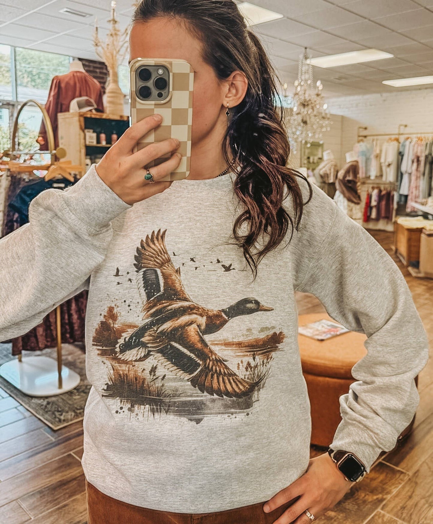 Vintage Mallard Wilderness Crew Neck Duck Sweatshirt
