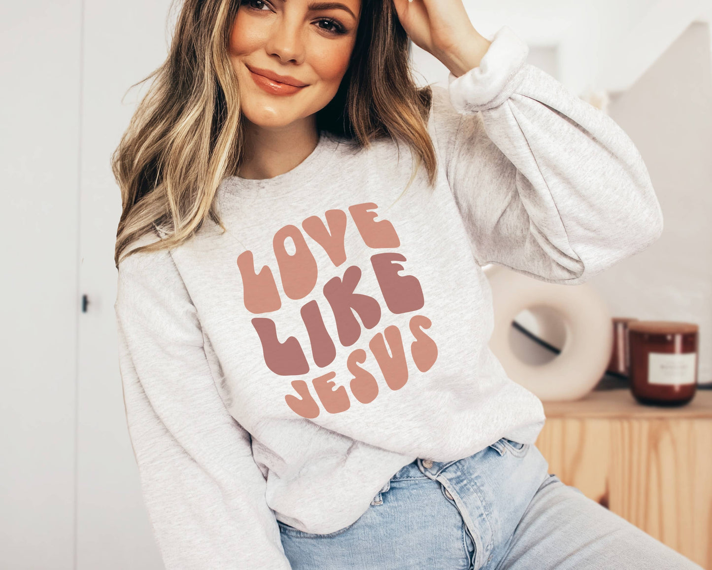 Love Like Jesus Crew Neck Sweatshirt