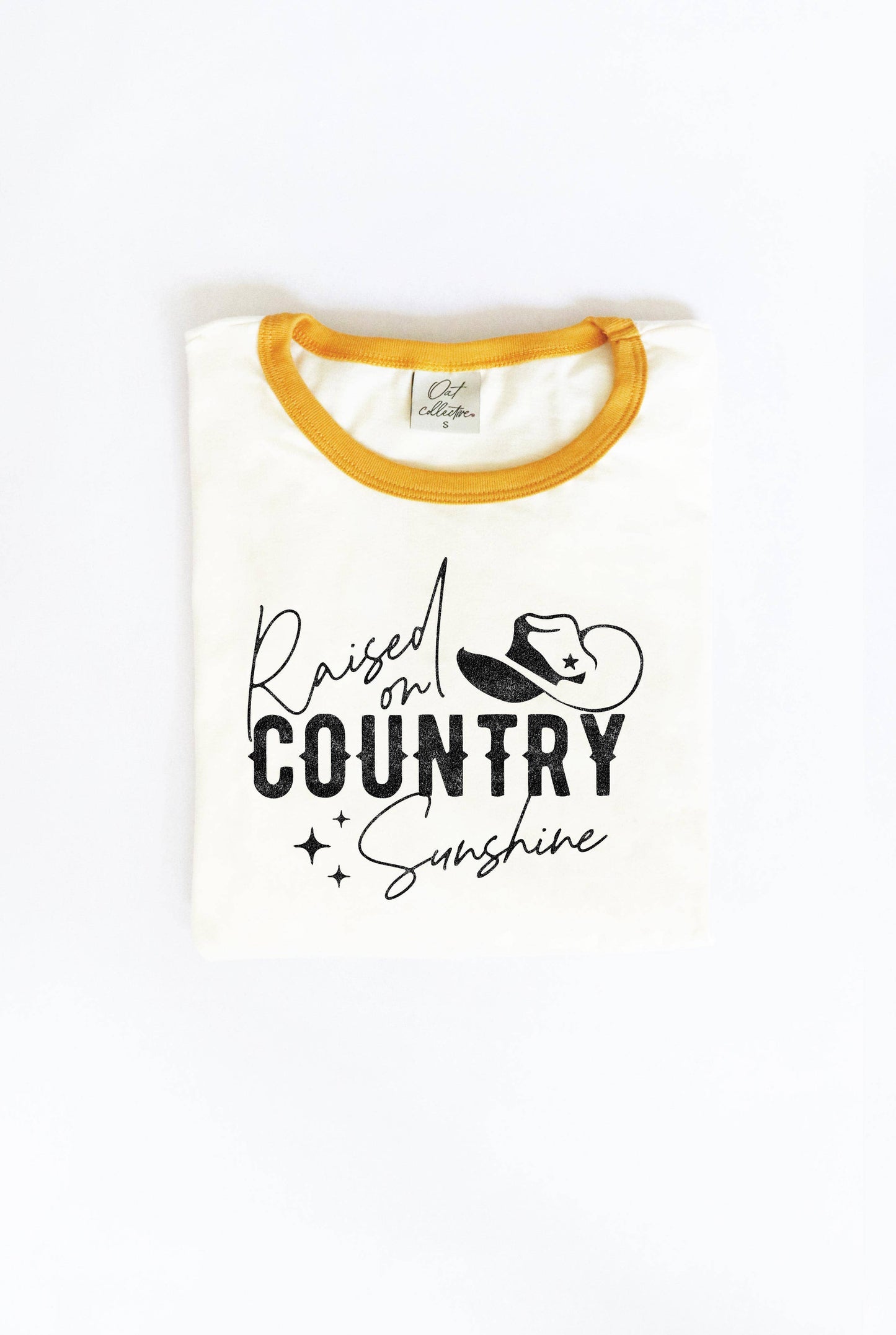 Raised On Country Sunshine Ringer Graphic T-Shirt