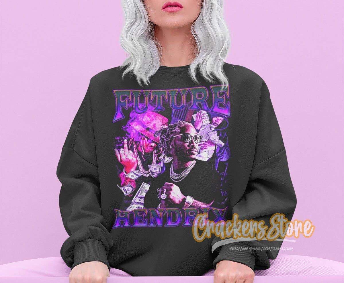 Vintage Future Hendrix Graphic Sweatshirt Rapper Unisex Shir