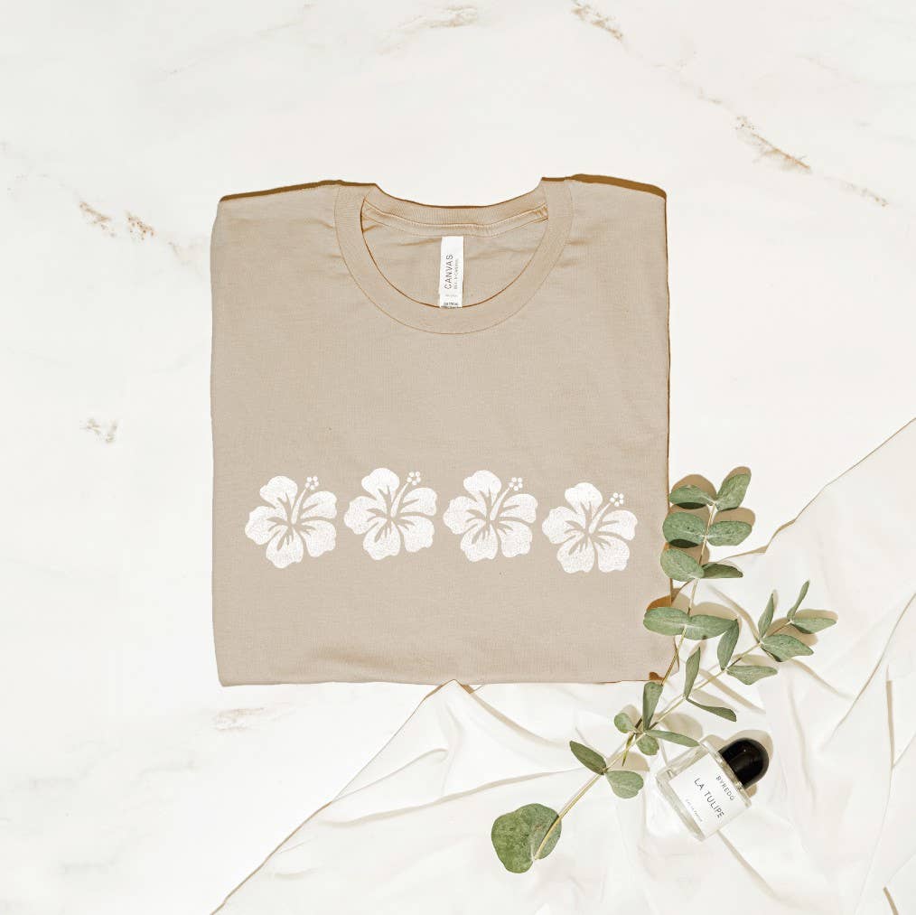 Hawaiian Flowers Graphic T-Shirt