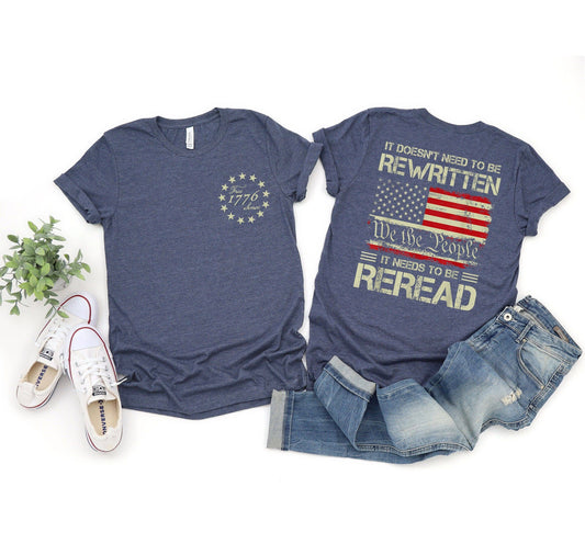 1776 American History Vintage Flag Shirt