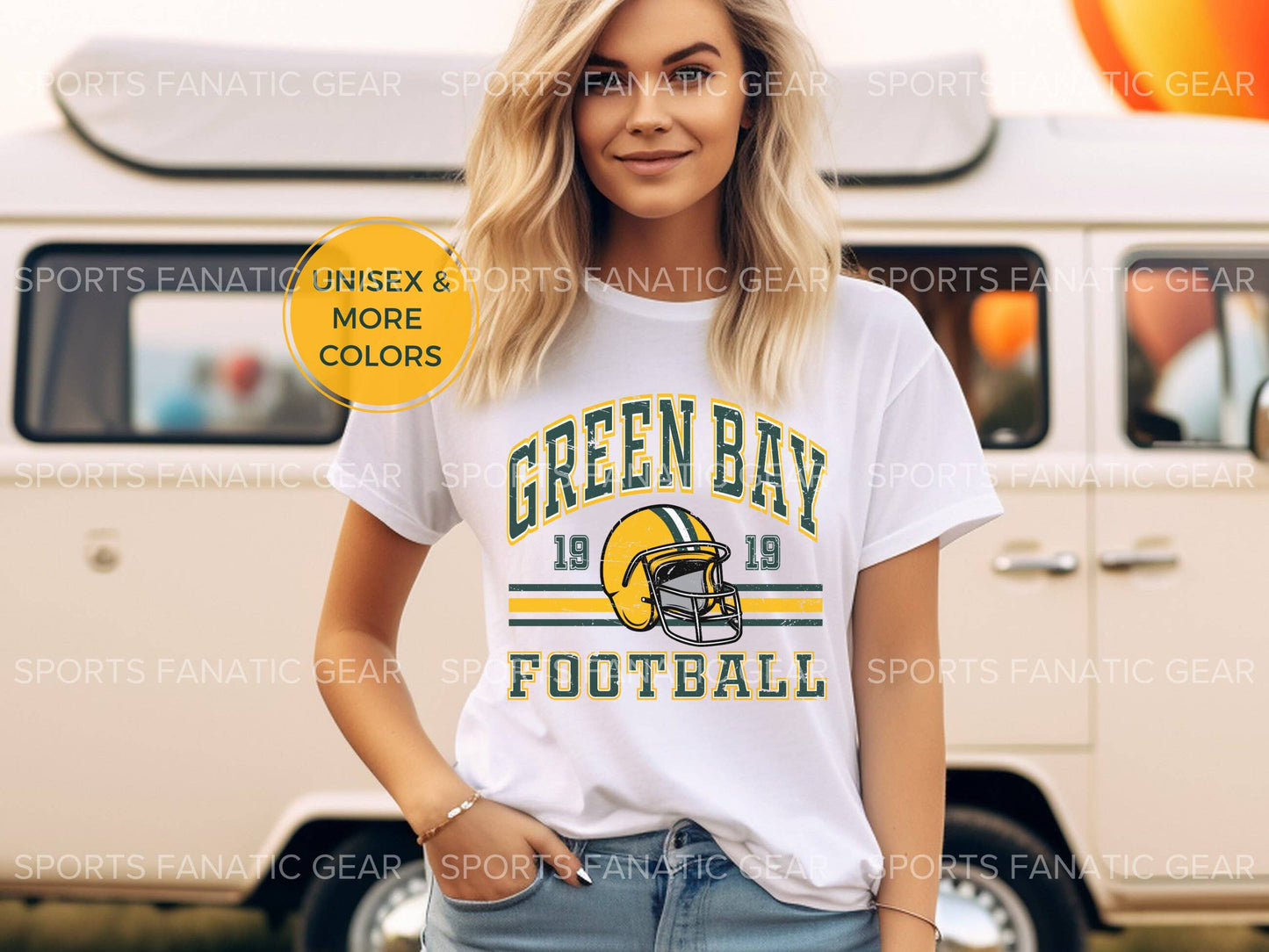 Vintage 80s Retro Green Bay Football Tee, Fast Delivery