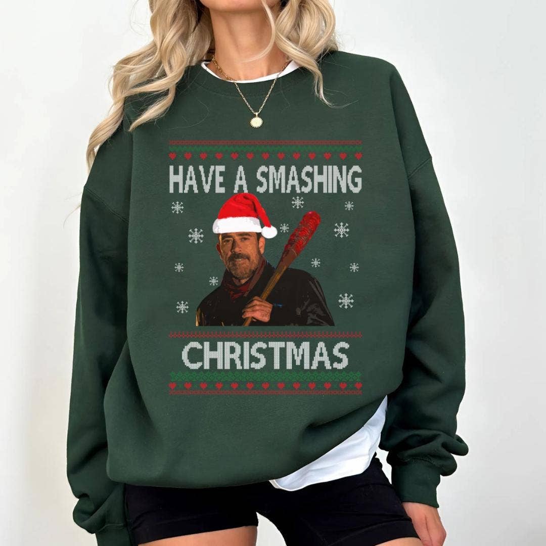 Smashing Christmas Walking Dead Ugly Sweater