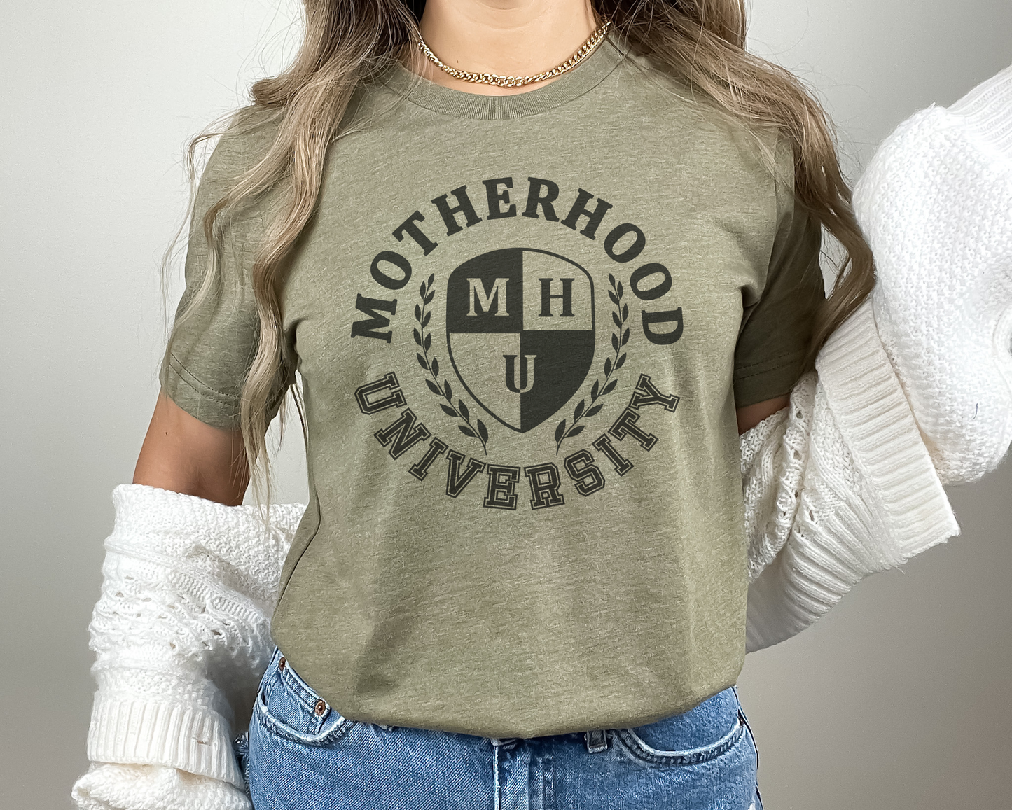Motherhood University Circle L Mom Tee