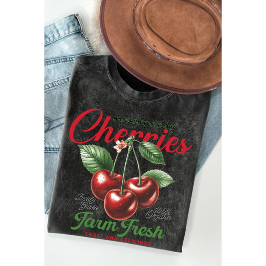 Farm Fresh Cherries - Mineral Wash T Shirt
