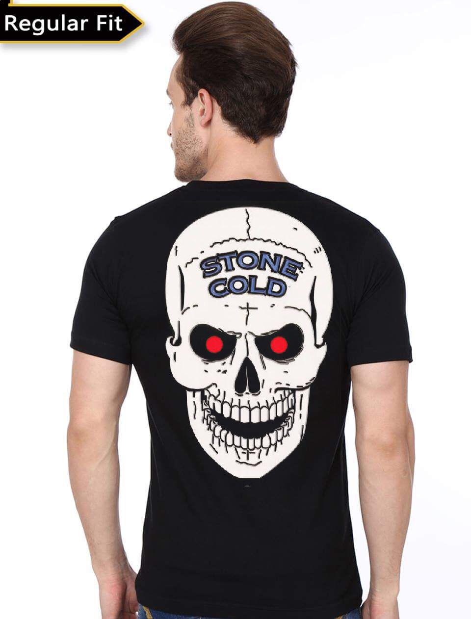 Stone Cold Half Sleeve Round Neck T-Shirt
