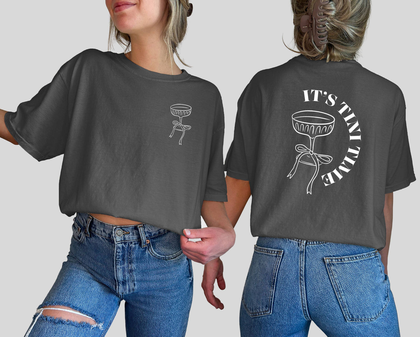 Tini Time Tshirt, Espresso, Cocktail T Shirt, Graphic Tee