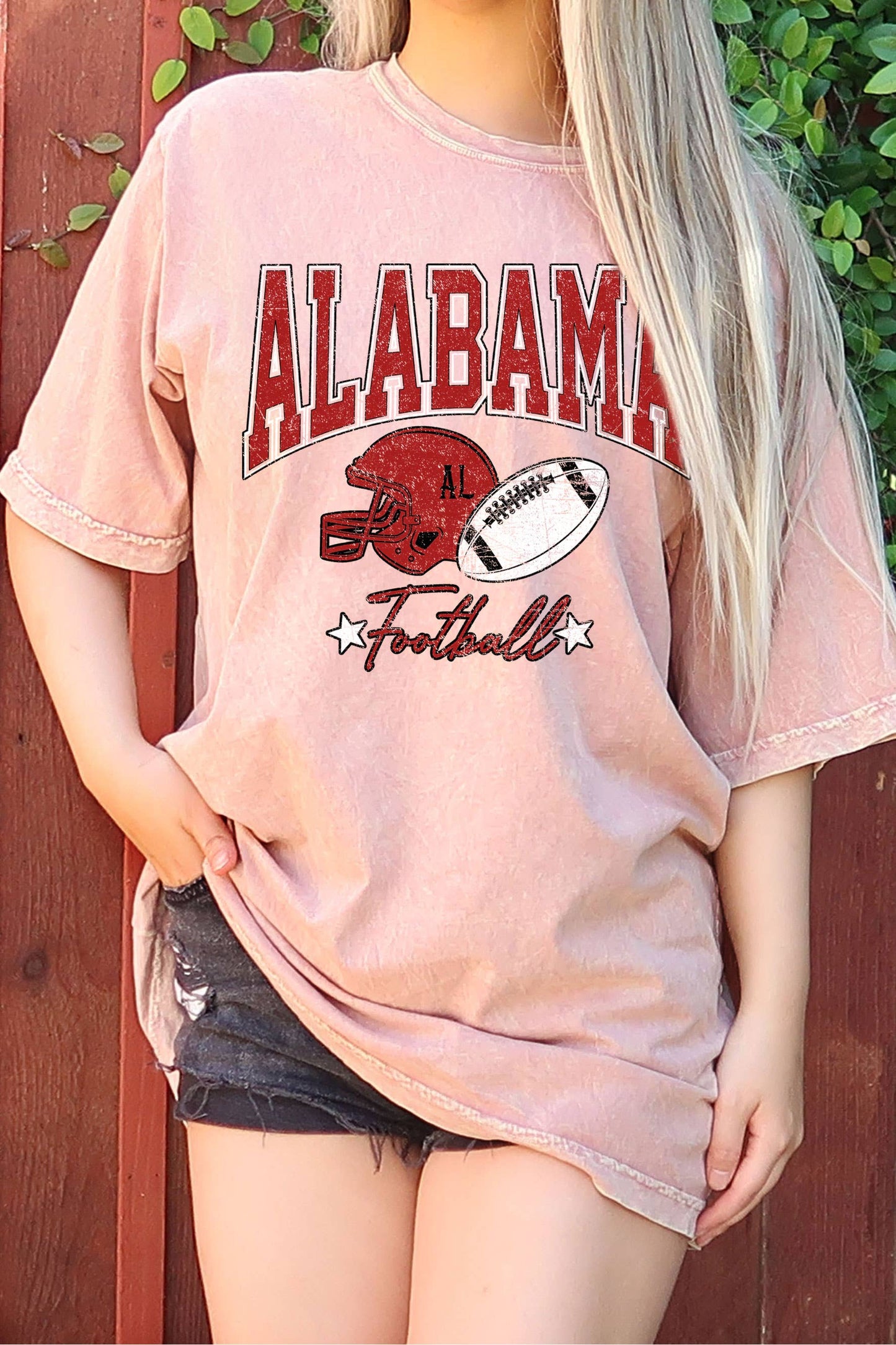 Alabama Football Puff Oversize Mineral Graphic Tshirt